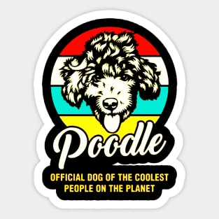 Funny Poodle Dog Vintage Retro Sticker